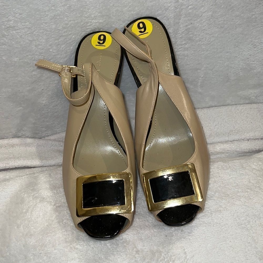 Nine West heels new womens 9 leather tan